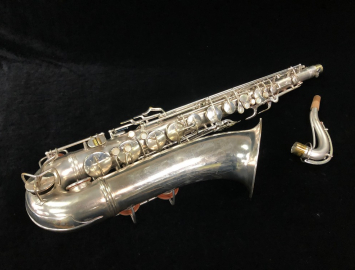 Vintage C.G. Conn 10M Naked Lady Tenor Sax in Silver Plate, Serial #309168